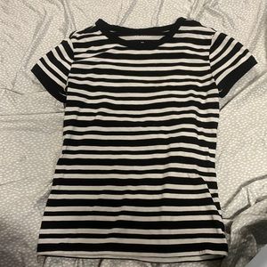 Black and White Stripped Tee Shirt